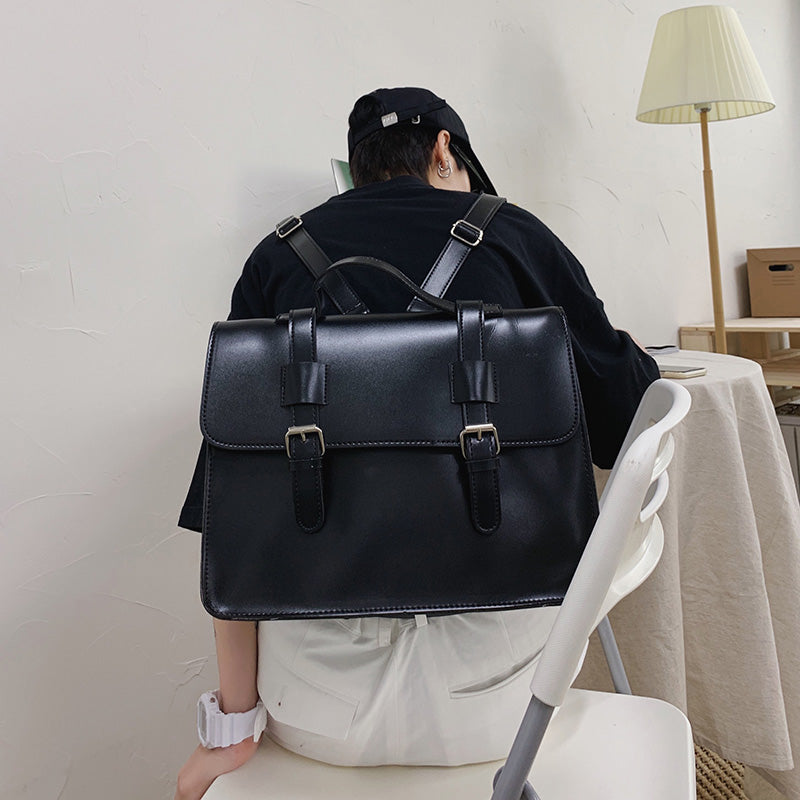 Leather Multi-functional Double Shoulder Bag