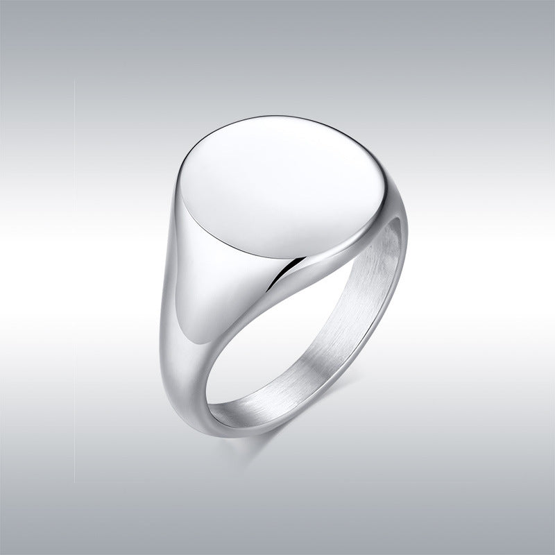Gorgeous polished solid titanium ring