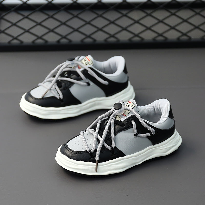 Children Lightweight Non-Slip Leather Warm Sports And Leisure Shoes