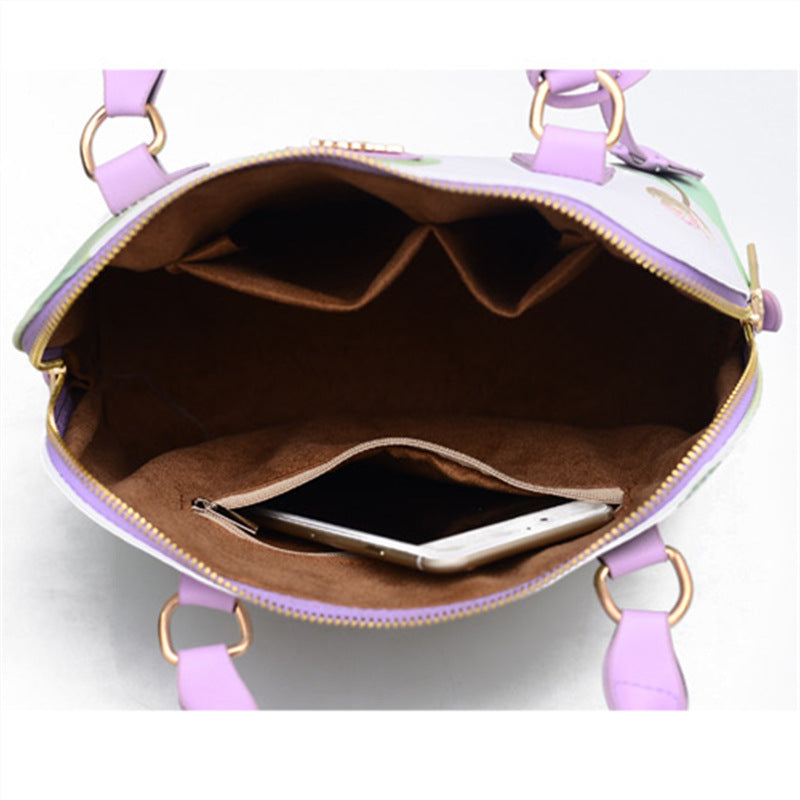 Leather Shell Shoulder Handbag