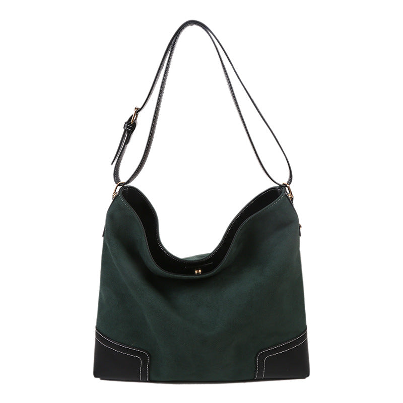 Simple And Large-capacity Contrast Color Stitching Tote