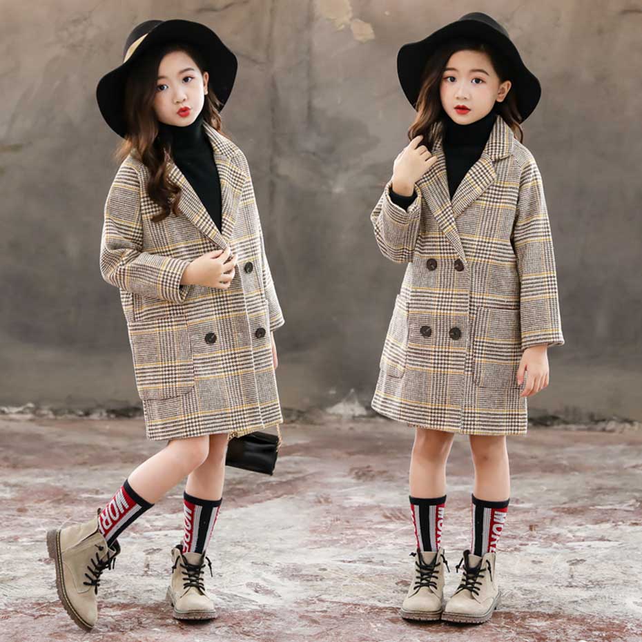 Girls woolen coat