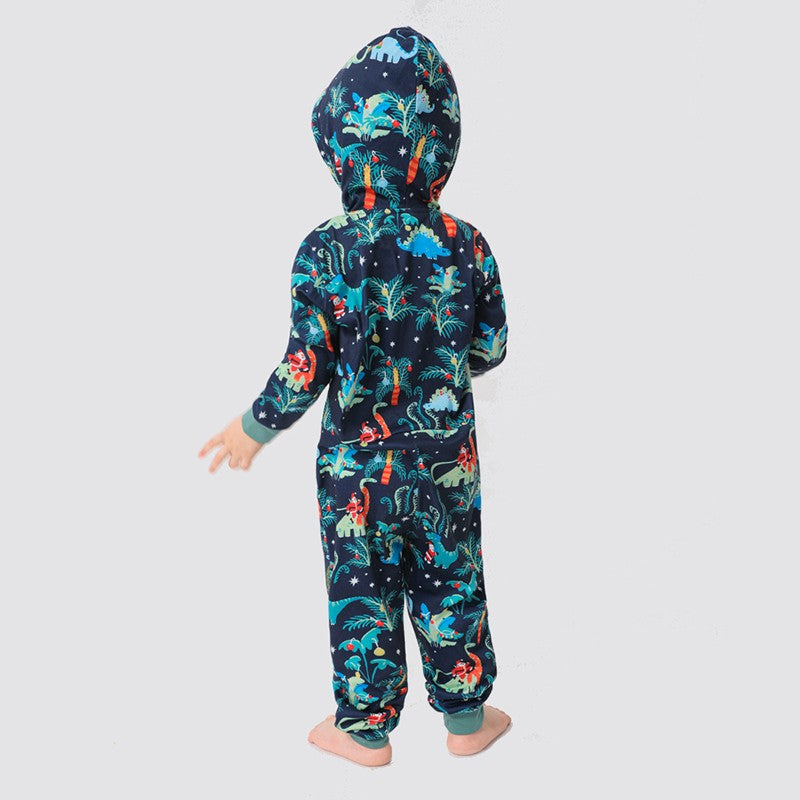 Family Casual Printed Cotton Clothes Suit