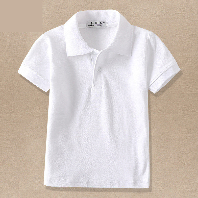 CUHK Childrens White Lapel T Shirt