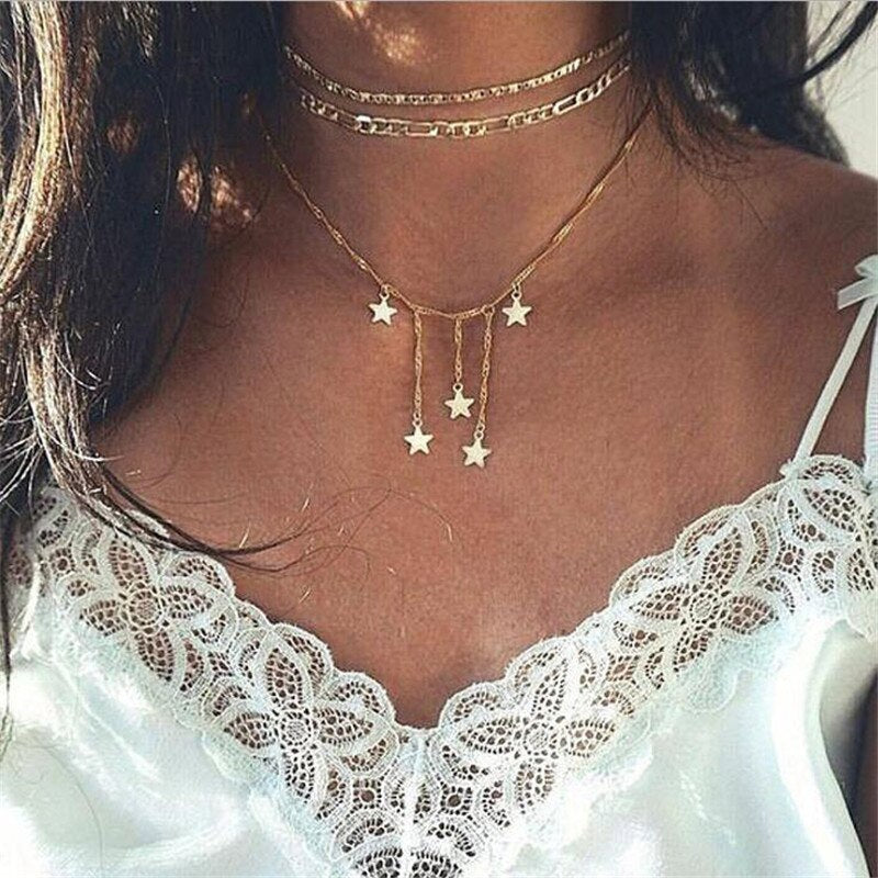 Clavicle chain short necklace pendant sweater chain