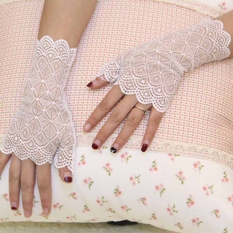Lace Half Finger Gloves