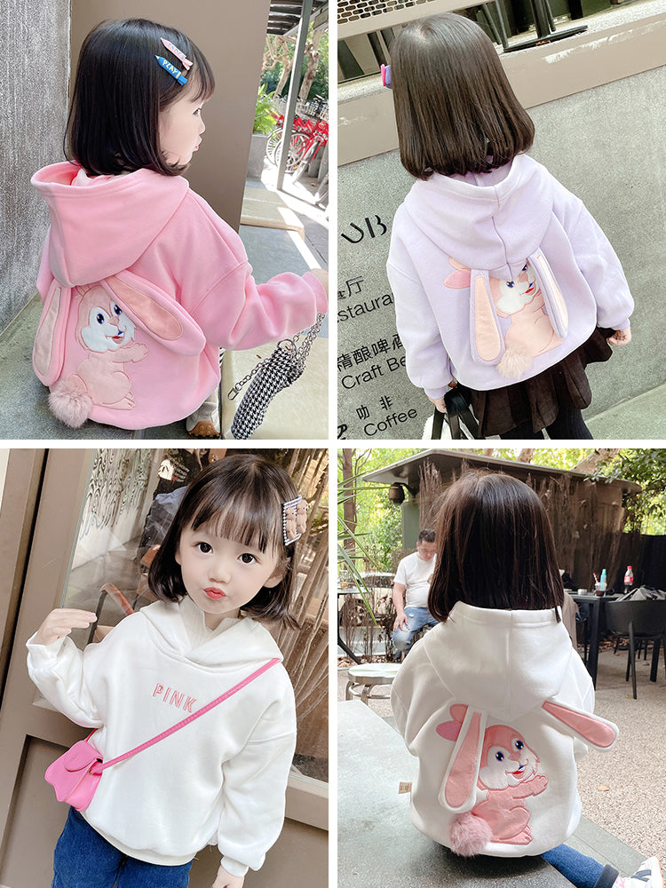 Girls' Sweater And Fleece Hooded Top New