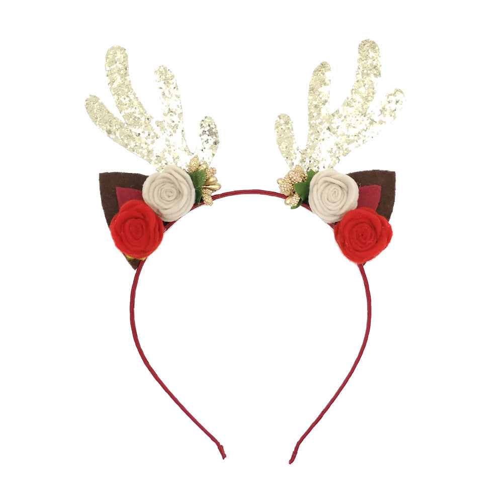 Baby headband Christmas antler ear nylon headband