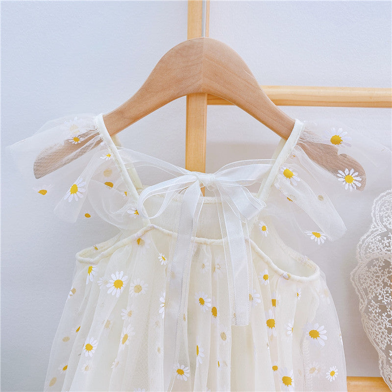 Children's Wear Little Daisy Skirt Puffy Princess Dress