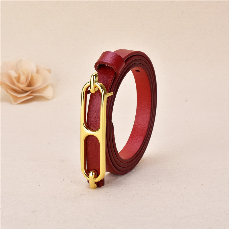 Fashion Casual Thin Belt Korean Style Simple Student With Skirt