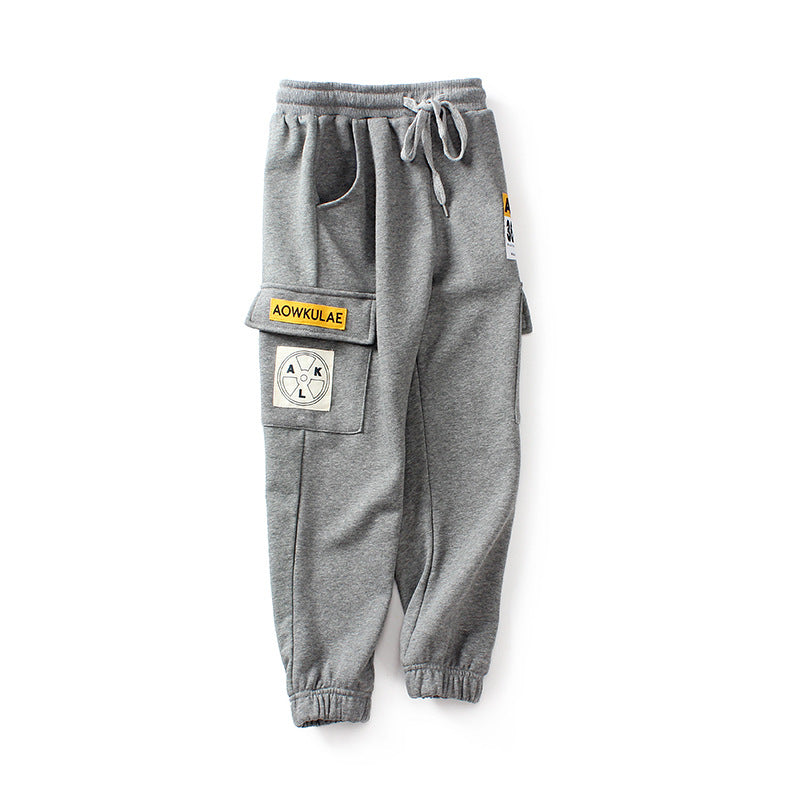 Boys' Knit Overalls And Trousers Casual Pants