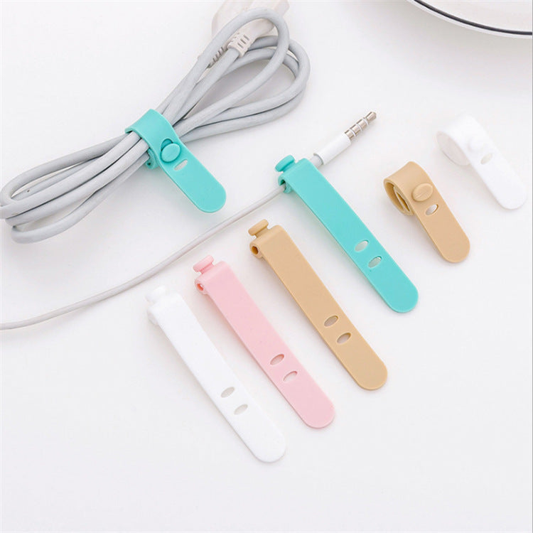 Manual Strap Anti-lost Earphone Storage Soft Rubber Data Cable