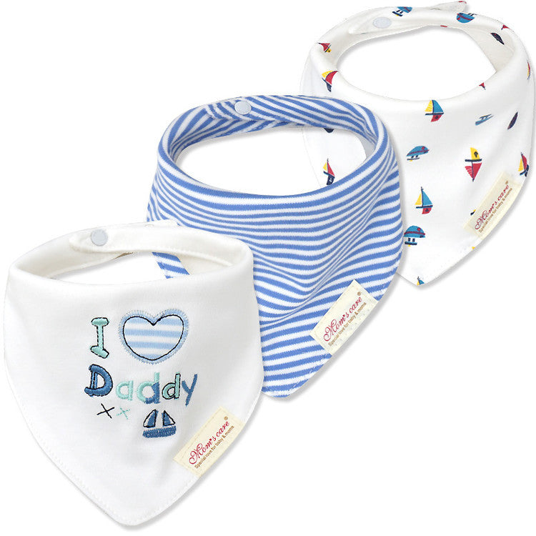 Baby Double Triangle Scarf Children's Bib Saliva Towels 3 Pack