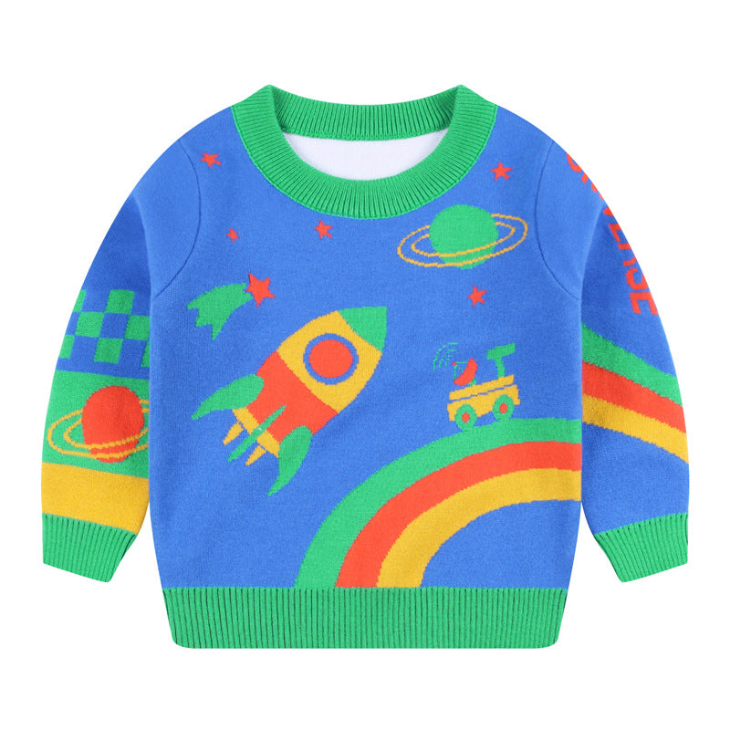 Children's novel space cotton warm sweater