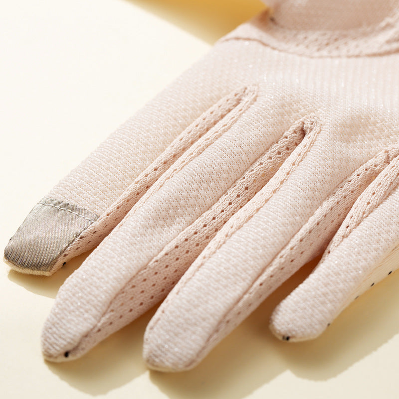 Thin Non-slip Breathable Touch Screen Cotton Short Gloves