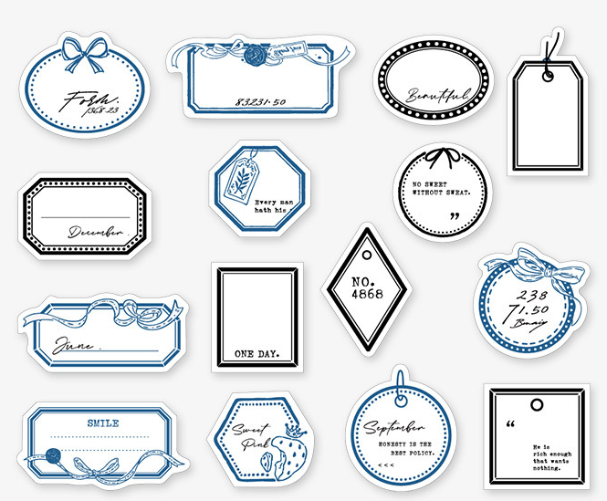 Mini Label Series Retro Hand Account DIY Decoration Base Paper 45 Sheets