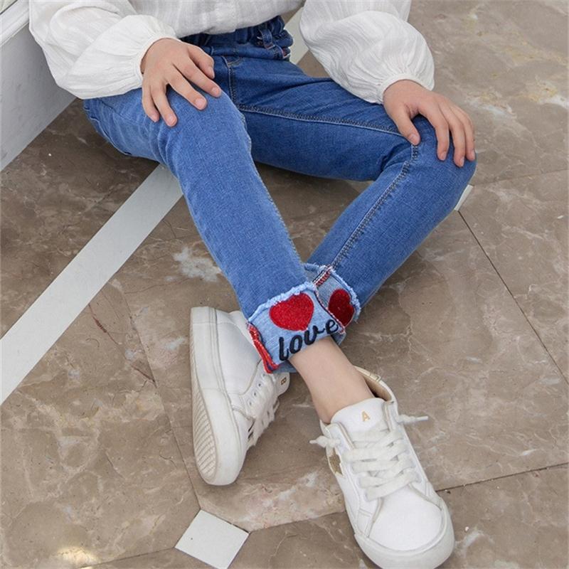 Embroidered Casual Denim Trousers