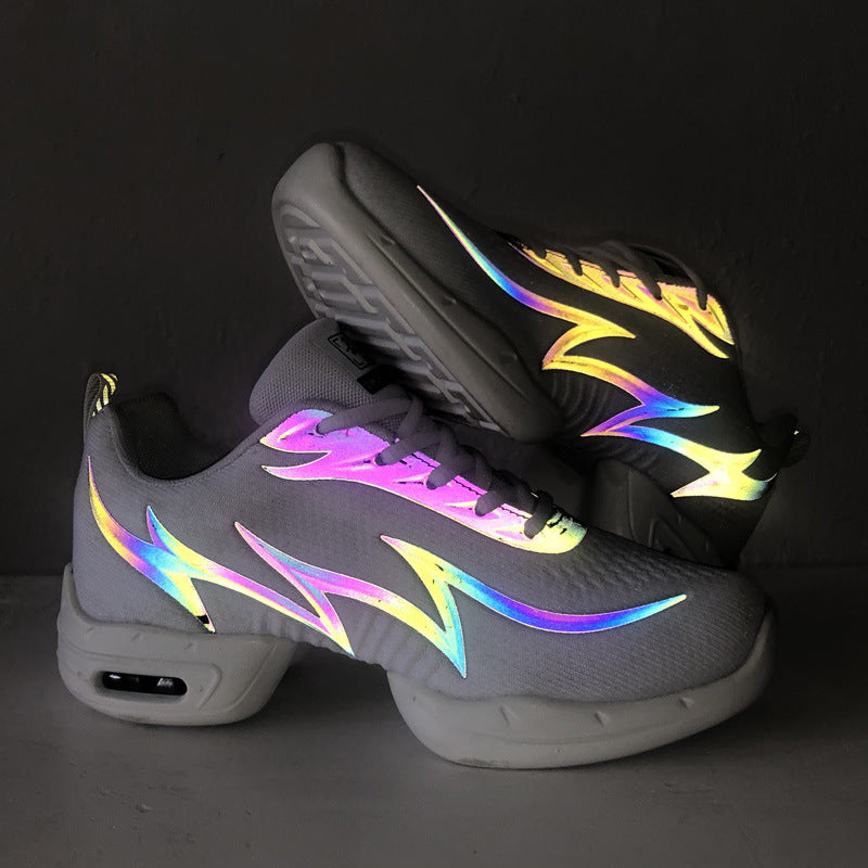 New Hot Sell Ladies Mesh Laser Reflective Sneakers