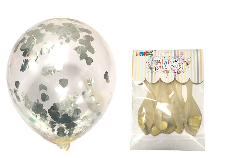 12-inch transparent dot paper balloon color gold sequins birthday paper circular Balloon Wedding Decoration