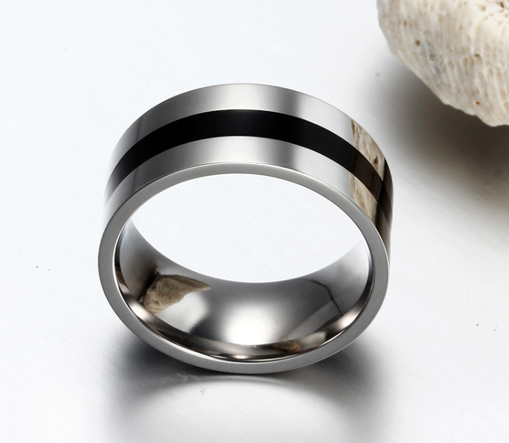 Stainless steel epoxy ring titanium steel ring stainless steel jewelry