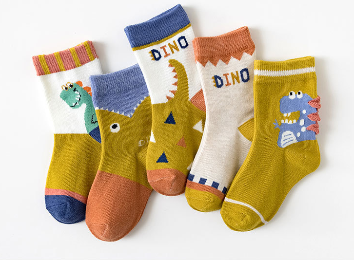 Three-dimensional Cartoon Dinosaur Boys And Girls Tube Socks