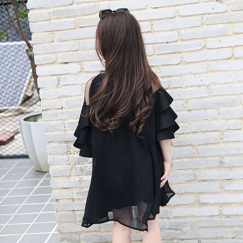 Childrens Flared Sleeve Top Dress