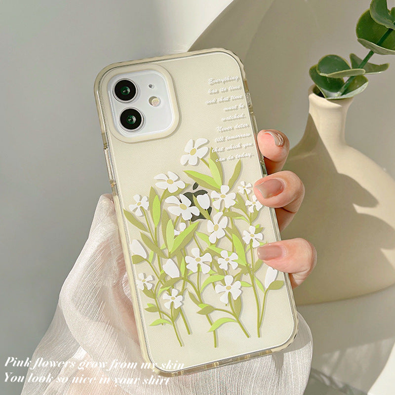 Retro Flowers Suitable For Apple 12pro Max Mobile Phone Shell Xs