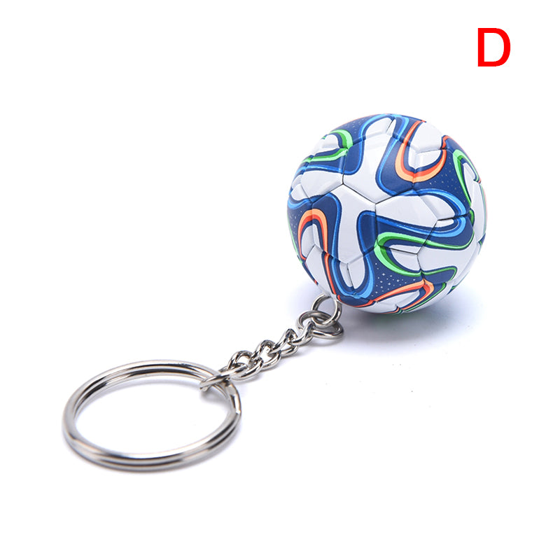 Simulation PU Mini Football Keychain Pendant
