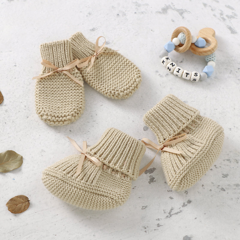 Baby Shoes Glove Set Knitted Newborn
