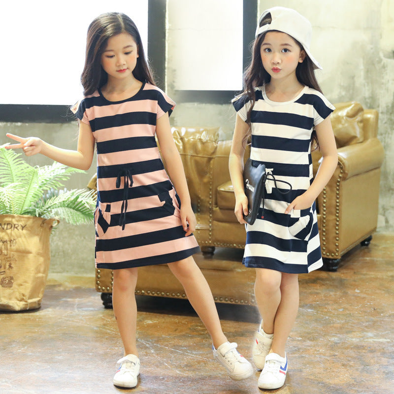 Summer Stretch Dress Fashion Room Long Skirt Children's Wear