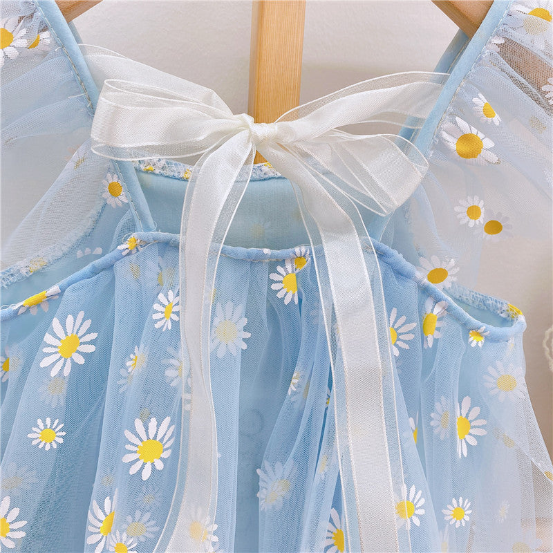 Children's Wear Little Daisy Skirt Puffy Princess Dress