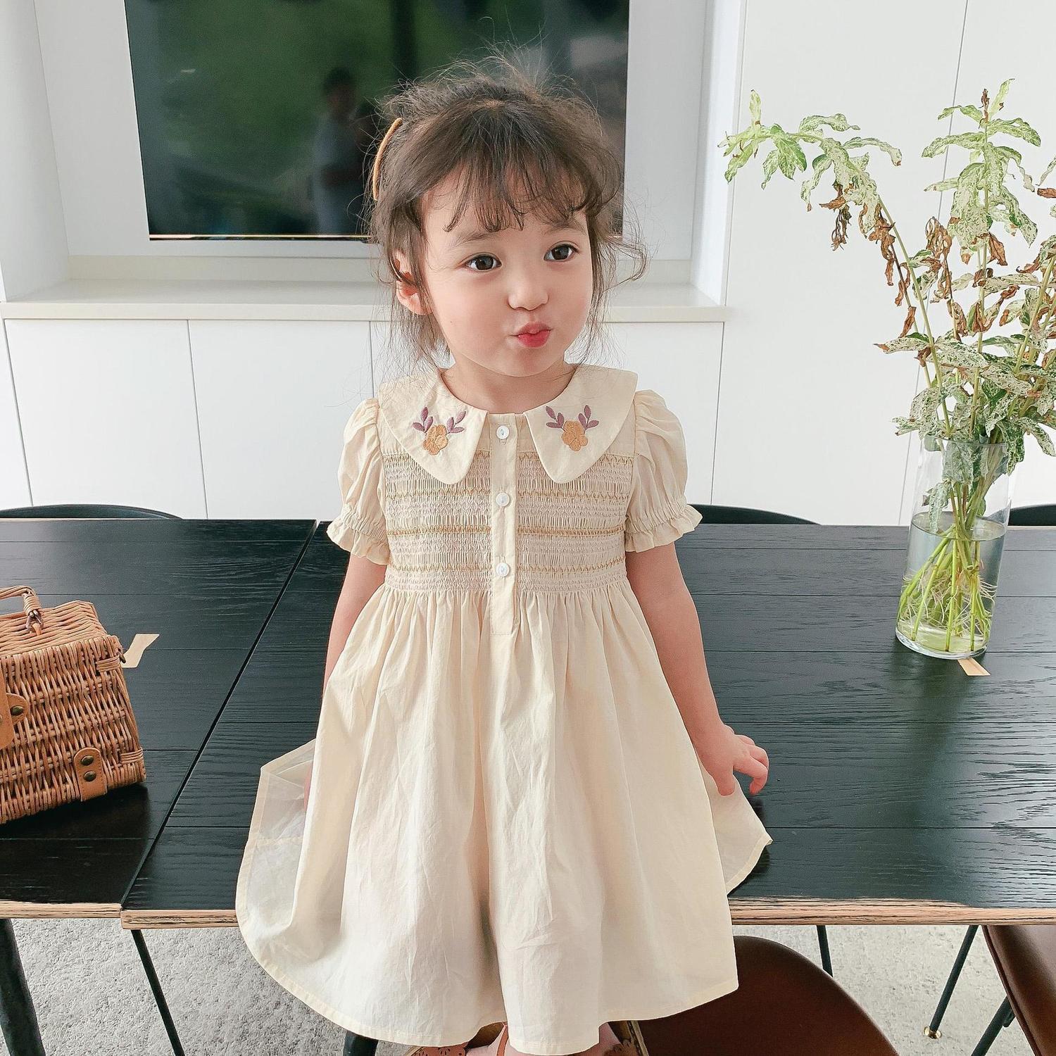 Western Style Children's Princess Dress Baby Net Red Thin Flower Skirt