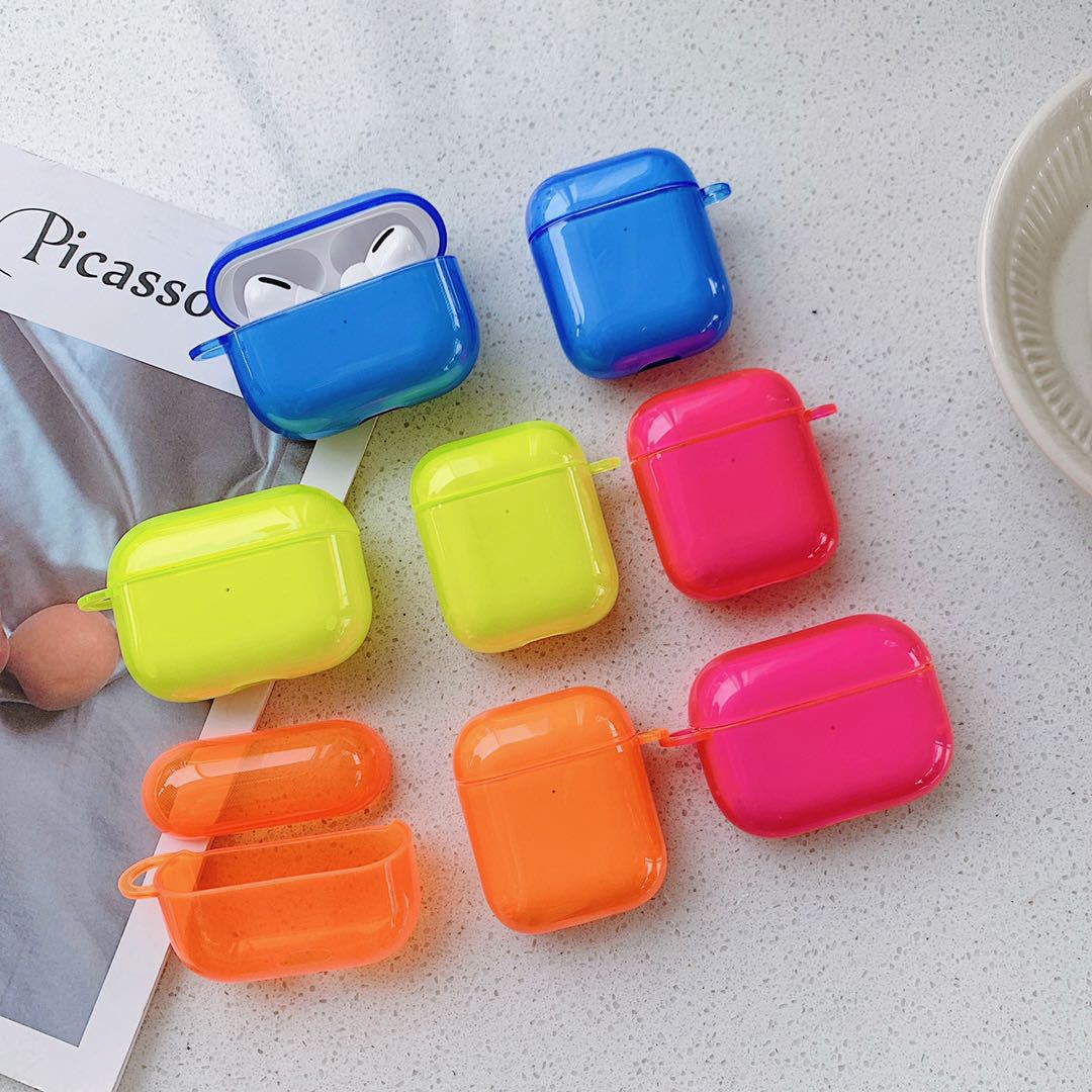 Compatible with Apple, TPU soft shell fluorescent earphone sleeve