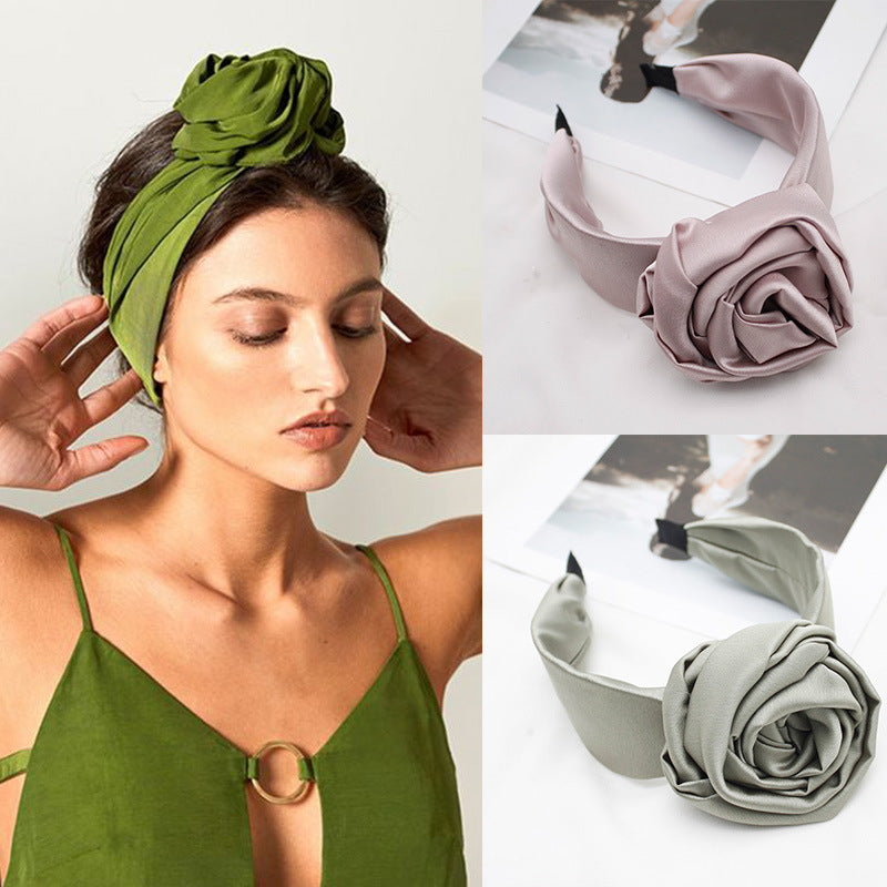 Fabric Fashion Satin Headband Hairpin Hair Accessories