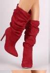 High heeled pointed mid boot