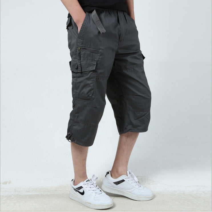 Summer Loose Cropped Trousers Shorts Men 7 Points