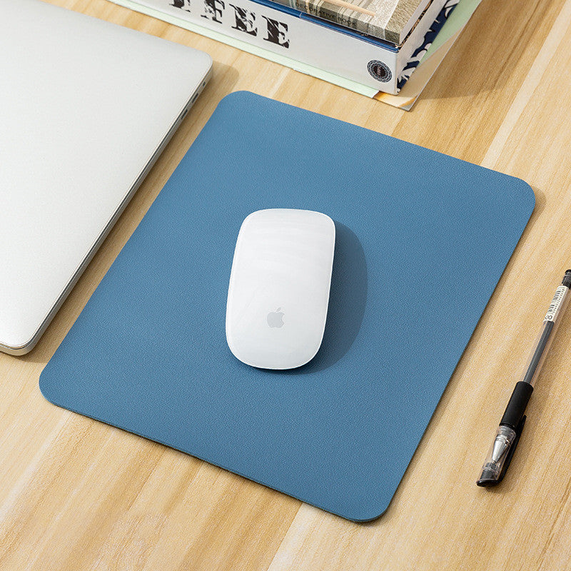 Pure Color Leather Mouse Pad Simple Leather Desk Pad Mouse Pad