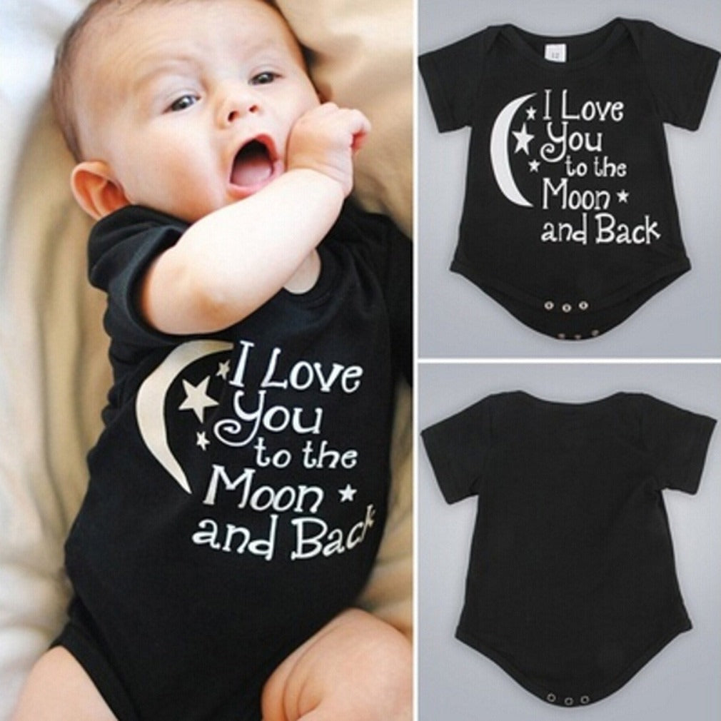 One-piece Romper Moon Star Letter Printing