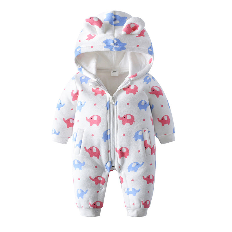 Cute Baby Knitted Cotton One-piece Crawling Suit