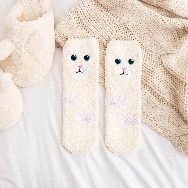 Cute Cartoon Animal Thickened Warm Women's Socks