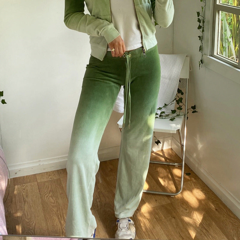 European And American Fashion Women's Gradient Sports And Leisure Suits