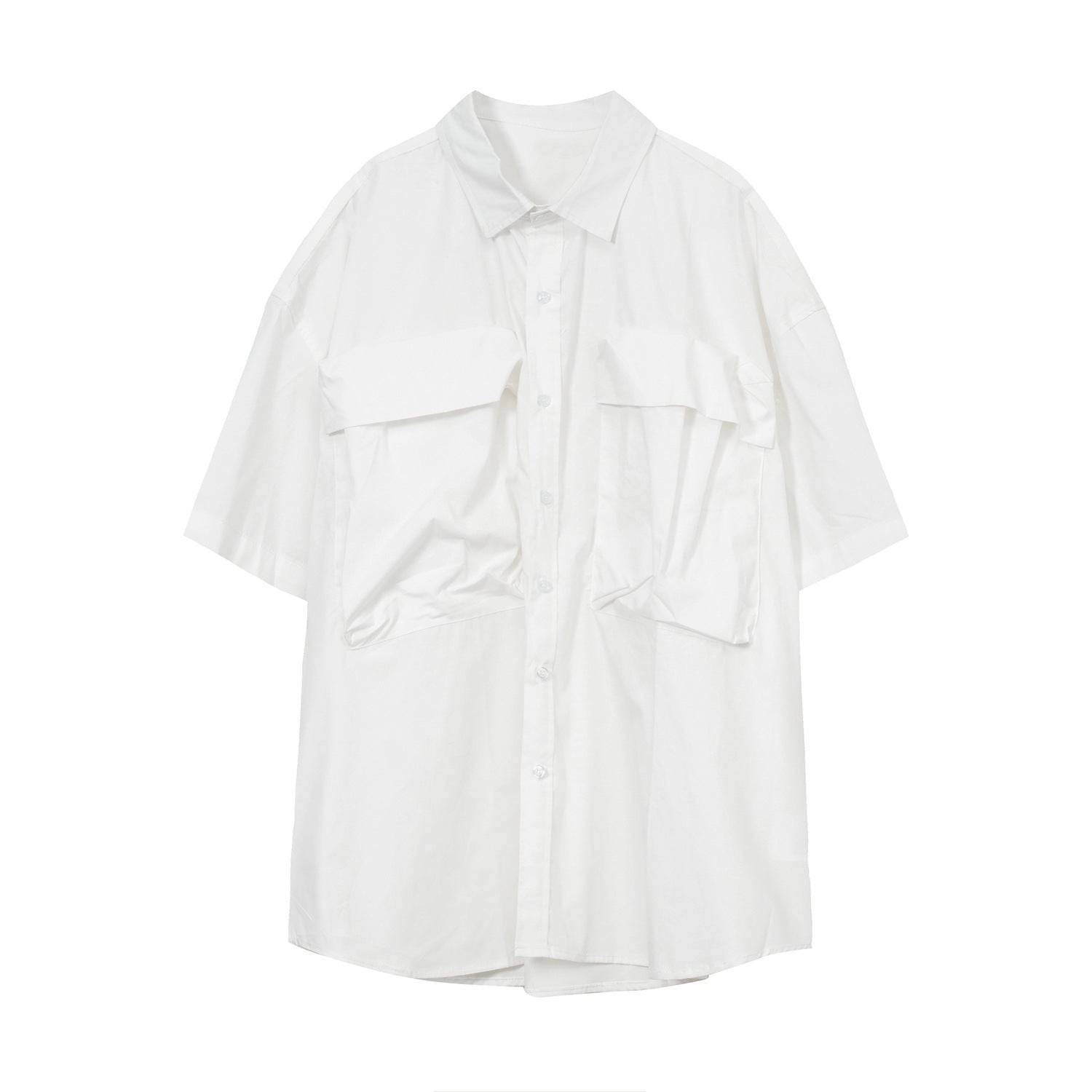 MTL Men's 2021 Summer New Products Retro Lazy Workwear Shirt Men's Loose Trend Short Sleeve Shirt