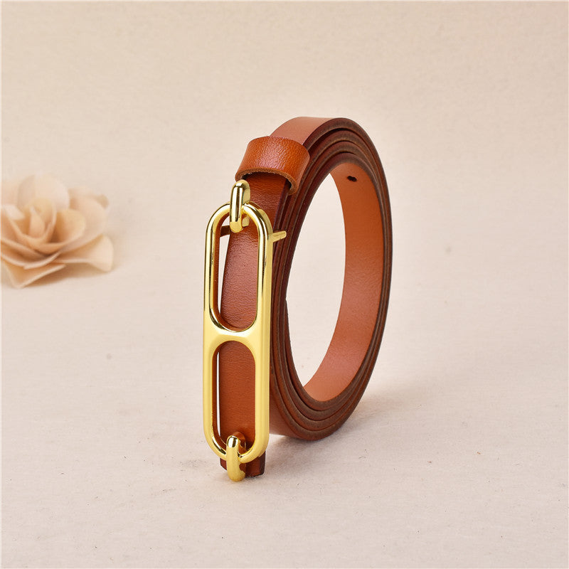 Fashion Casual Thin Belt Korean Style Simple Student With Skirt