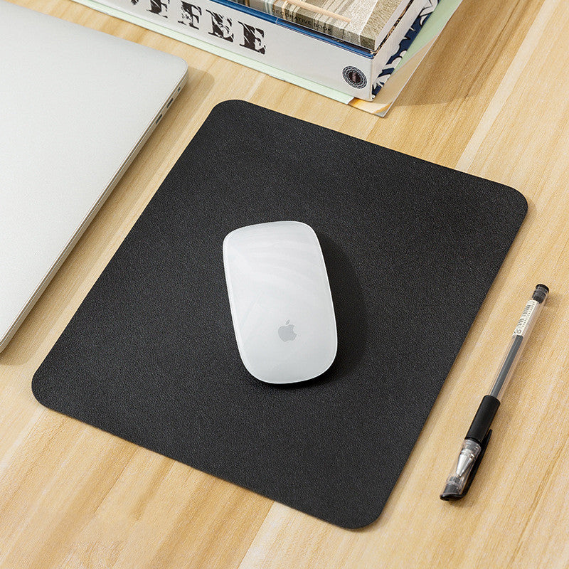 Pure Color Leather Mouse Pad Simple Leather Desk Pad Mouse Pad