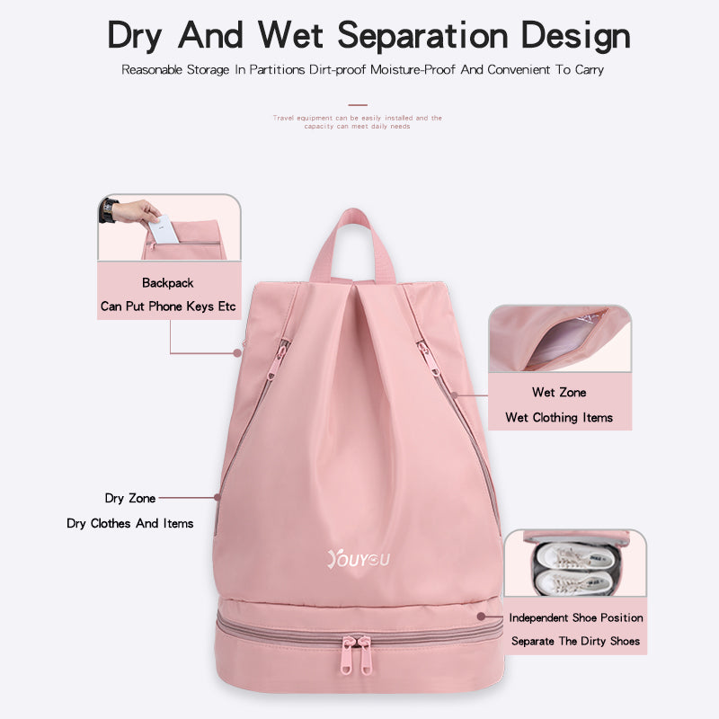 Women's Wet And Dry Separation Waterproof Storage Swimming Bag