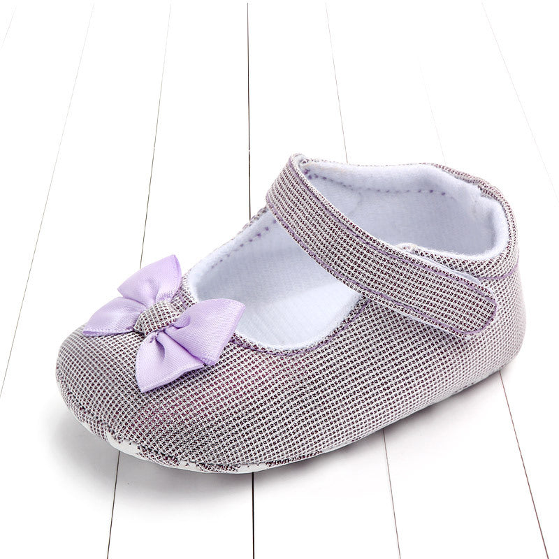 Princess bow baby shoes