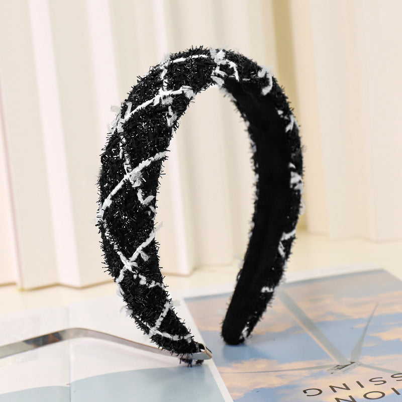 Women's Xiaoxiangfeng Woolen Plaid Headband