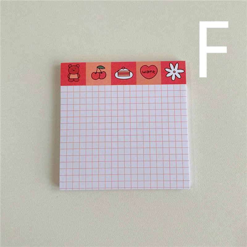 Cartoon Cute Bear Series Sticky Notes For Learning Notes