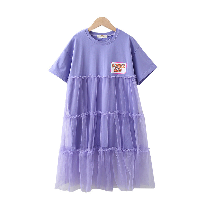 Girls' Short-sleeved Dress Summer