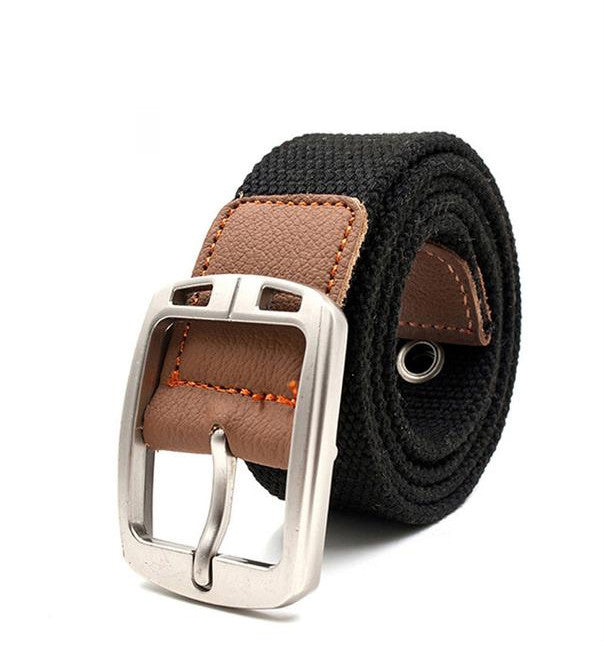 Canvas belt men's pin buckle belt